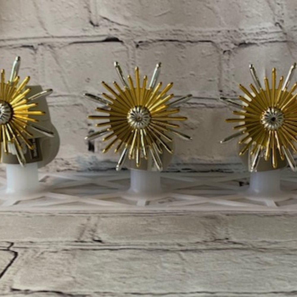 NEW Yankee Candle Starburst Scent Plug Diffuser Gold Silver Plug In Lot of 4